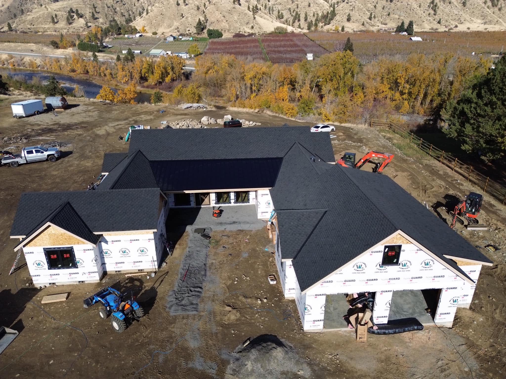 New Construction Roof Black Shingles Orchard 3