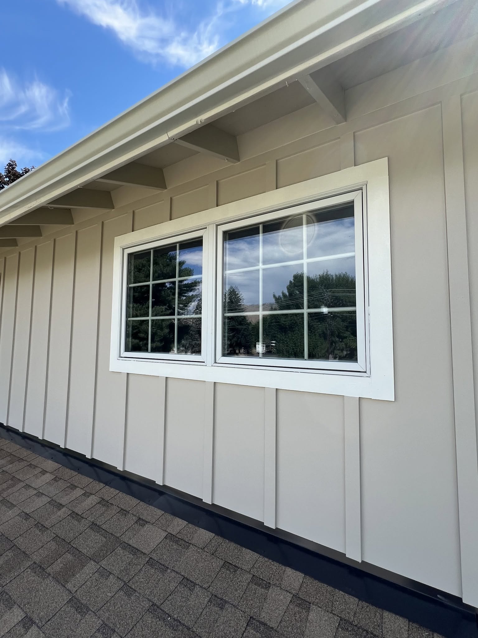 Siding Cream Board And Batten Detail