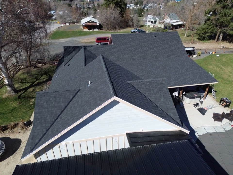 Shingle Roof Charcoal Architectural Reroof Aerial 3