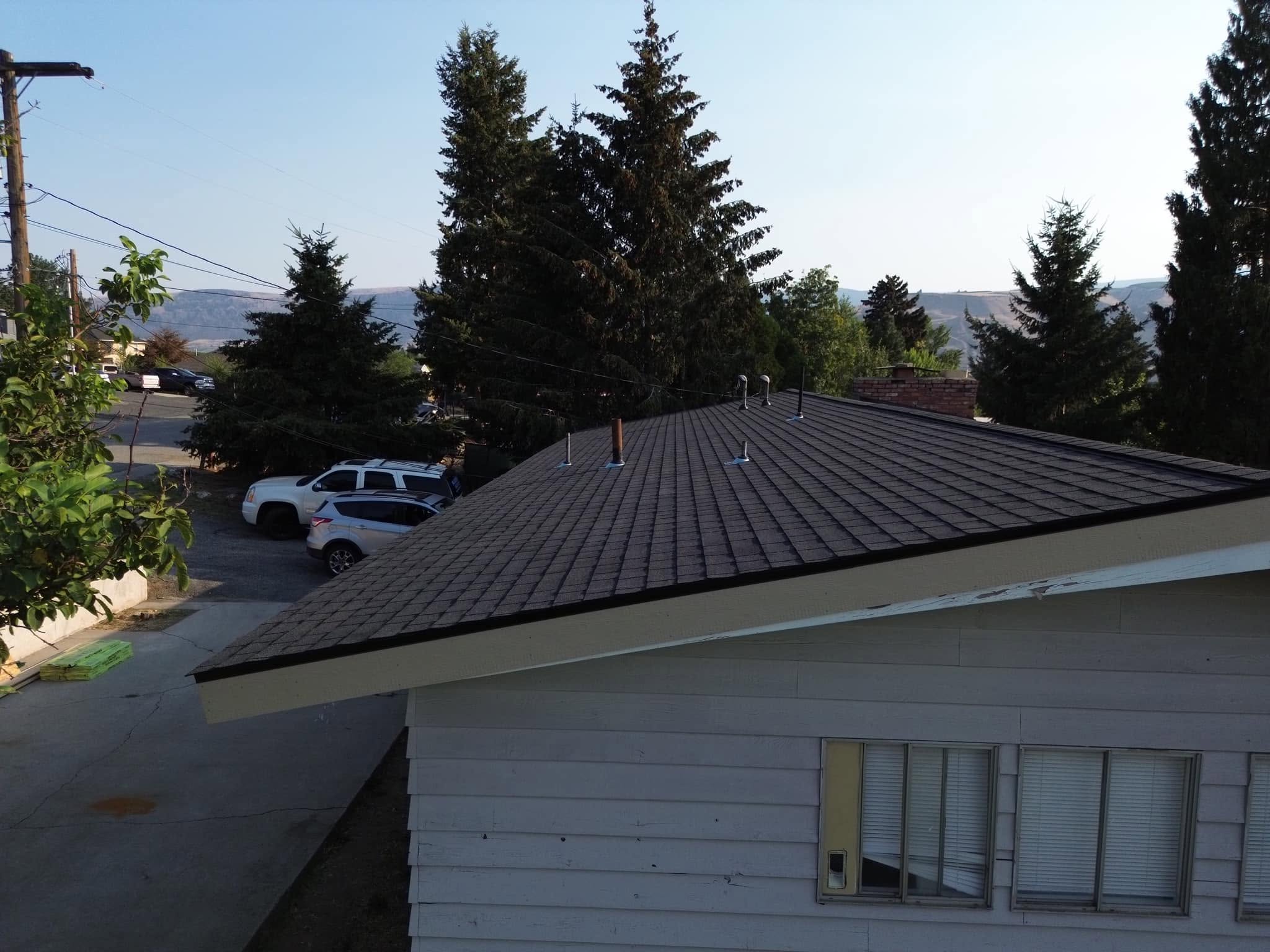 Shingle Roof Brown Low Slope Home