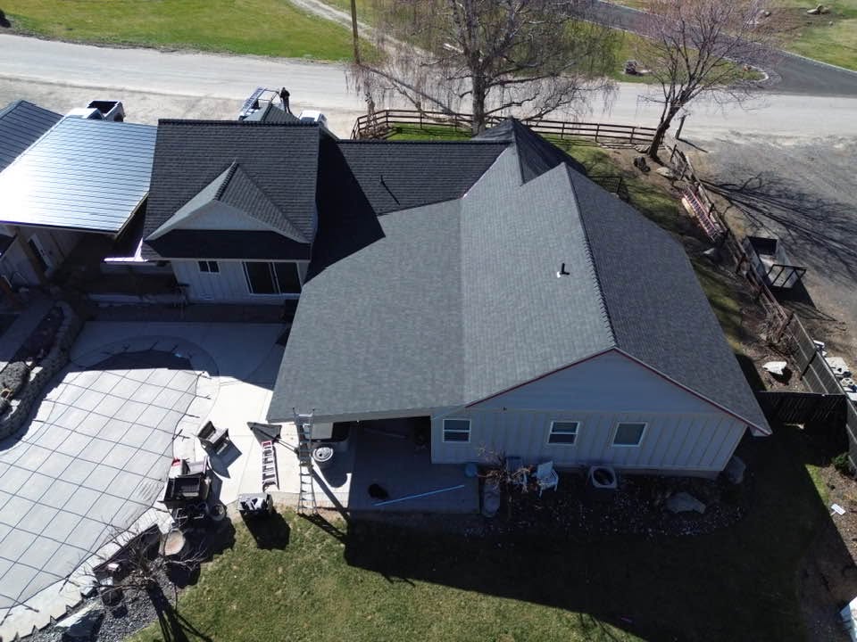 Shingle Roof Charcoal Architectural Reroof Aerial 1